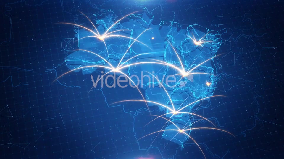 Map of The Brazil With The Animated Background Videohive 18046816 Motion Graphics Image 3