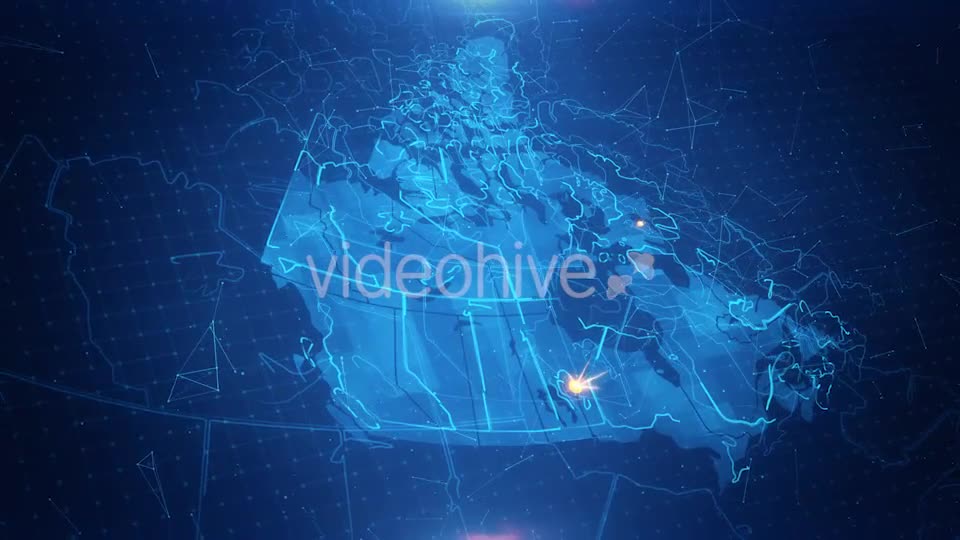 Map of The Canada With The Animated Background HD Videohive 18214289 Motion Graphics Image 1