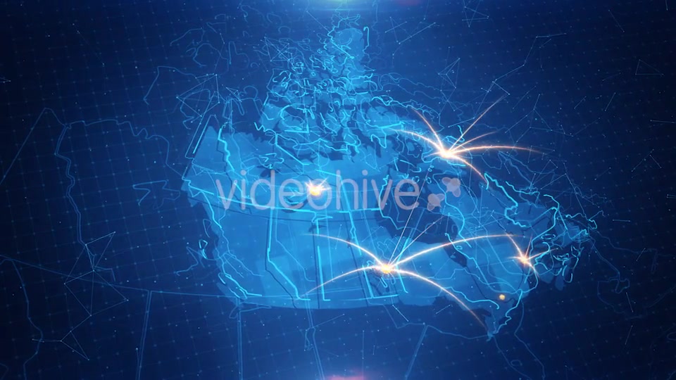 Map of The Canada With The Animated Background HD Videohive 18214289 Motion Graphics Image 2