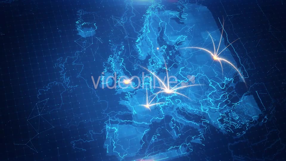 Map of The Europe With The Animated Background Videohive 18091515 Motion Graphics Image 2