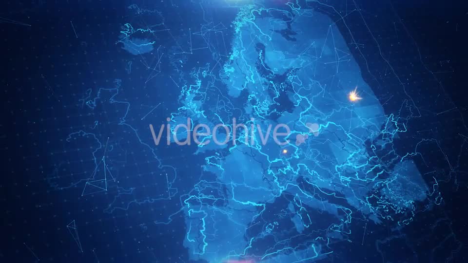 Map of The Europe With The Animated Background Videohive 18212588 Motion Graphics Image 1