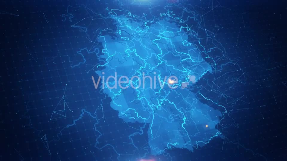 Map of The Germany With The Animated Background Videohive 18215187 Motion Graphics Image 1
