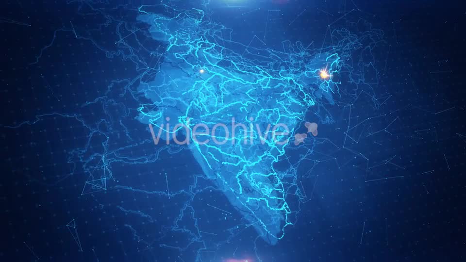 Map of The India With The Animated Background HD Videohive 18218591 Motion Graphics Image 1
