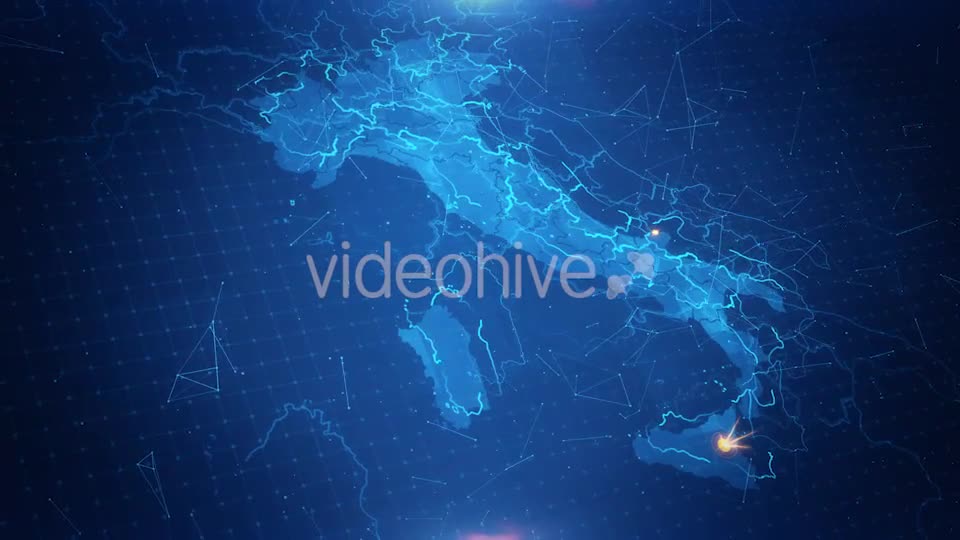 Map of The Italy With The Animated Background Videohive 18014965 Motion Graphics Image 1
