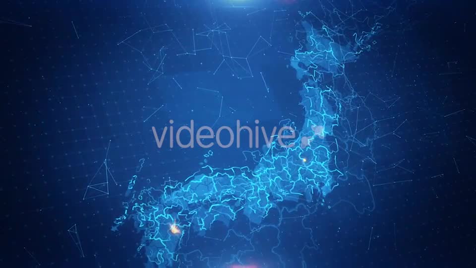 Map of The Japan With the Animated Background Videohive 18010952 Motion Graphics Image 1