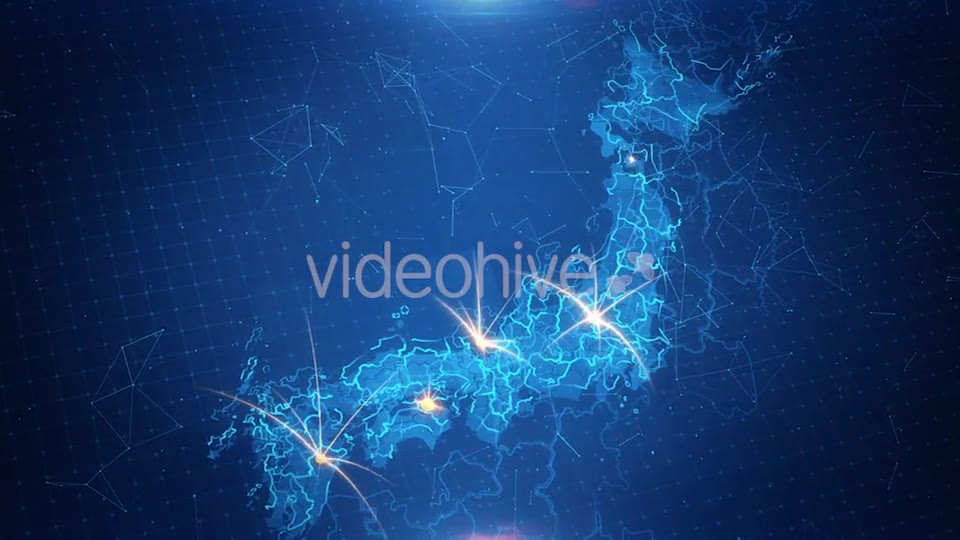 Map of The Japan With the Animated Background Videohive 18010952 Motion Graphics Image 2