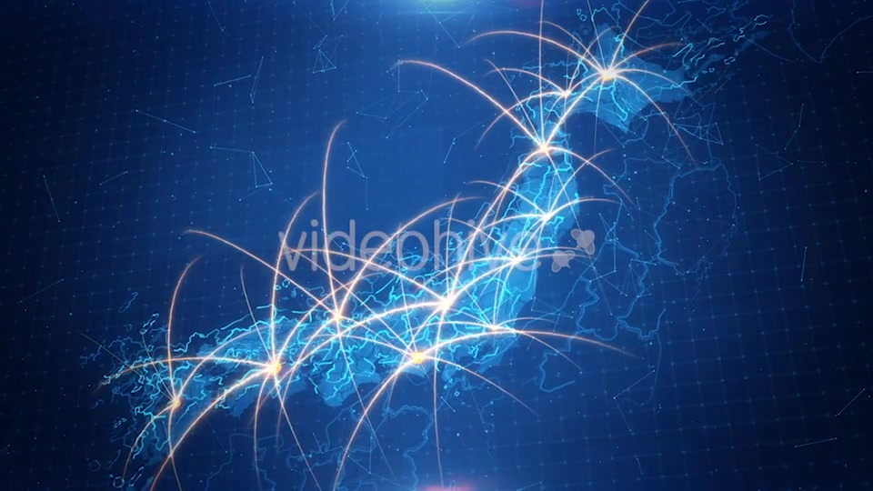Map of The Japan With the Animated Background Videohive 18010952 Motion Graphics Image 8