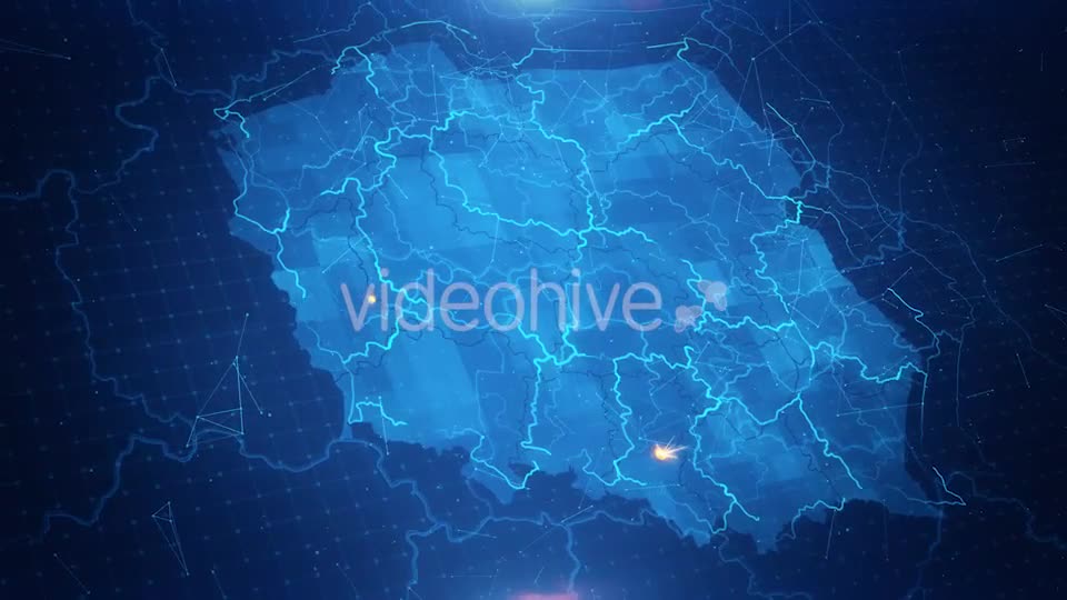 Map of The Poland With The Animated Background Videohive 18238297 Motion Graphics Image 1