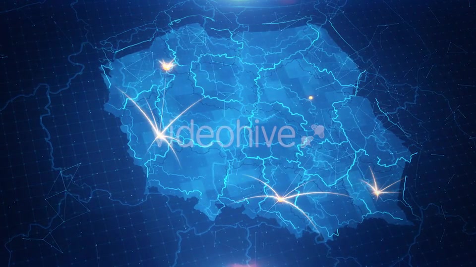 Map of The Poland With The Animated Background Videohive 18238297 Motion Graphics Image 2