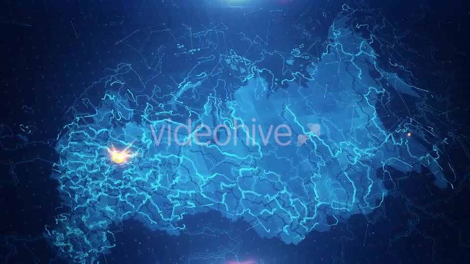 Map of The Russia With The Animated Background Videohive 18271085 Motion Graphics Image 1