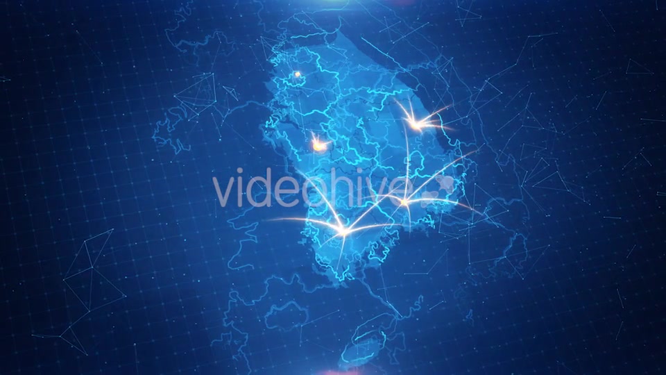 Map of The South Korea With The Animated Background Videohive 18045274 Motion Graphics Image 2