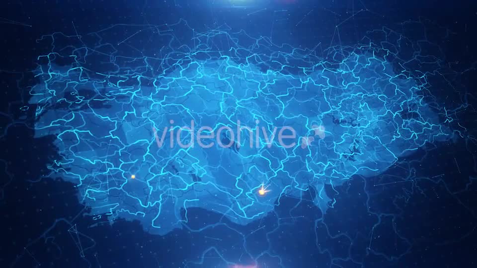 Map of The Turkey With The Animated Background Videohive 18216263 Motion Graphics Image 1