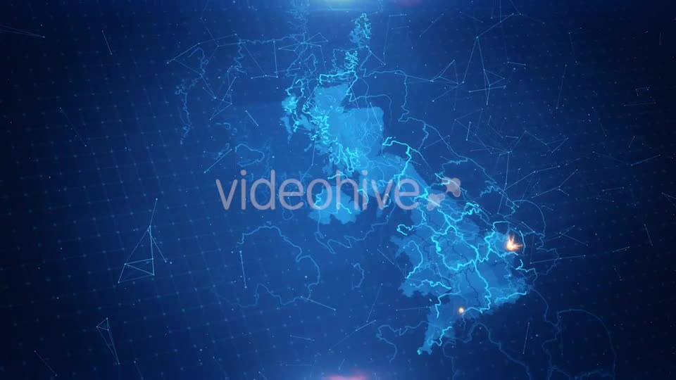 Map of The United Kingdom With The Animated Background Videohive 18011410 Motion Graphics Image 1