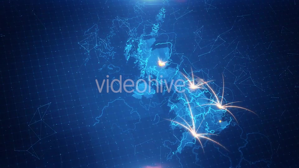 Map of The United Kingdom With The Animated Background Videohive 18011410 Motion Graphics Image 2