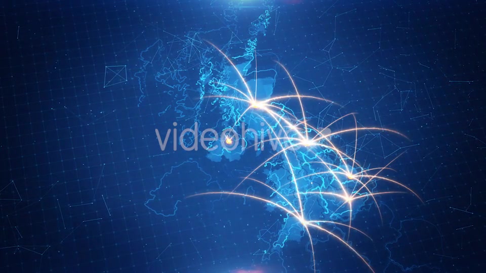 Map of The United Kingdom With The Animated Background Videohive 18011410 Motion Graphics Image 3