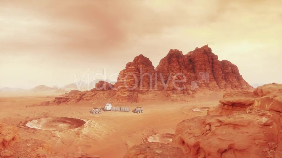 Martian Landscape One With Hab and Rovers Videohive 13445822 Motion Graphics Image 3