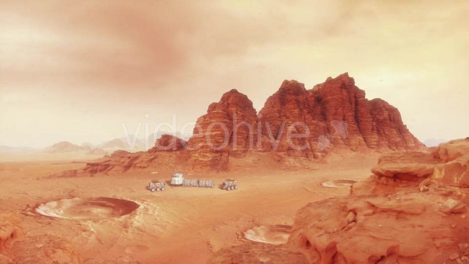 Martian Landscape One With Hab and Rovers Videohive 13445822 Motion Graphics Image 5