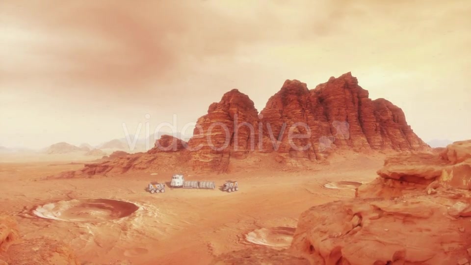 Martian Landscape One With Hab and Rovers Videohive 13445822 Motion Graphics Image 6