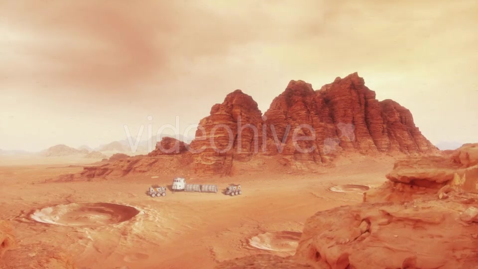 Martian Landscape One With Hab and Rovers Videohive 13445822 Motion Graphics Image 7