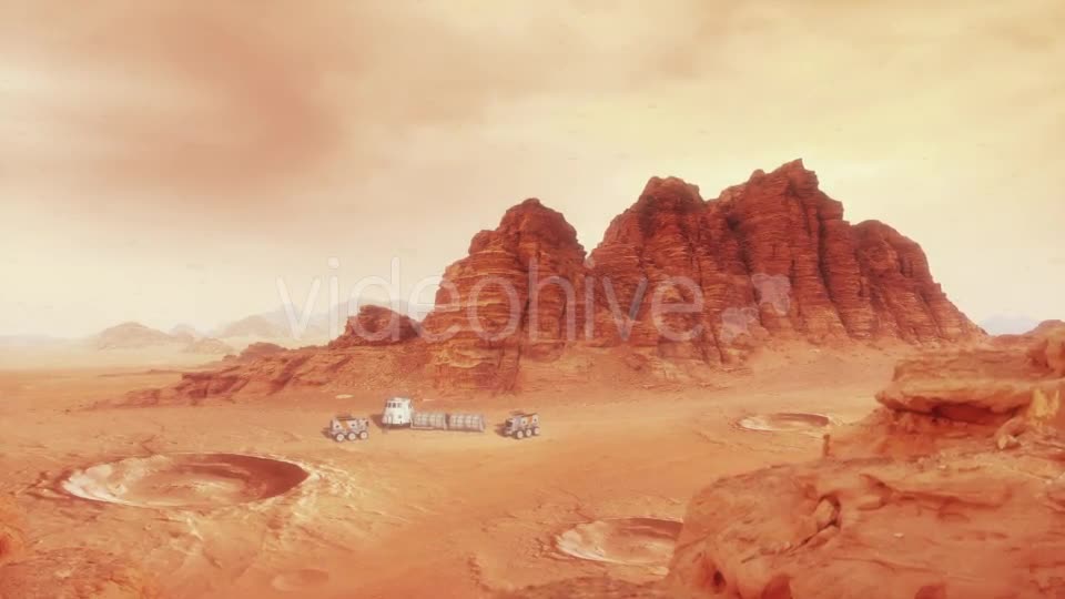 Martian Landscape One With Hab and Rovers Videohive 13445822 Motion Graphics Image 8