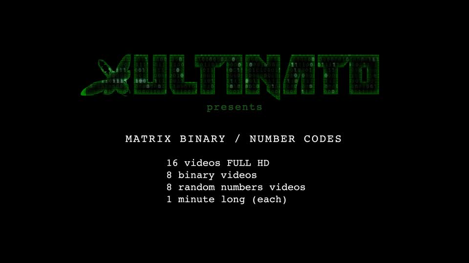 Matrix Binary and Number Code Videohive 16730371 Motion Graphics Image 1