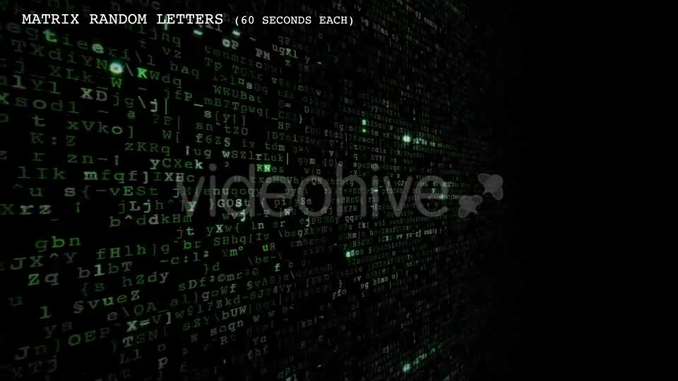 Matrix Symbol and Letters Code Videohive 16730609 Motion Graphics Image 10