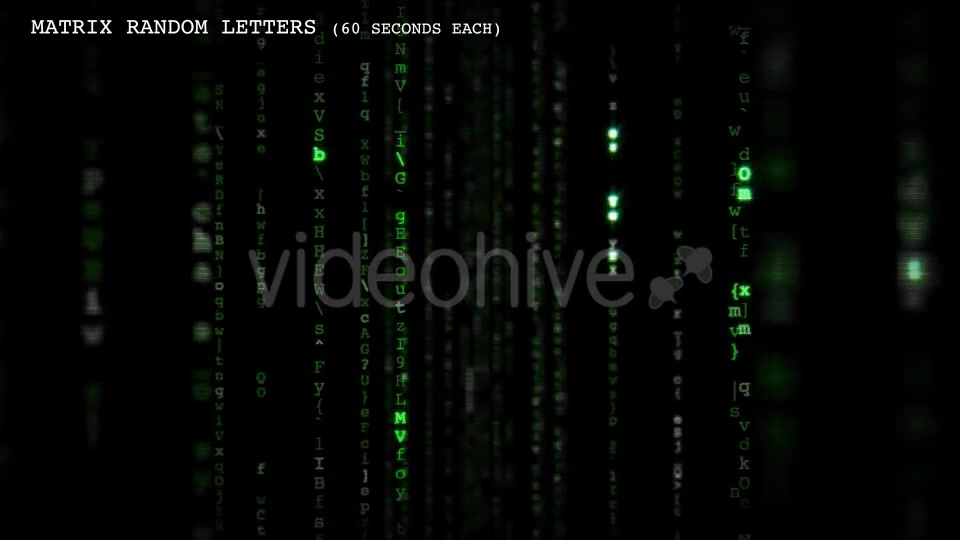 Matrix Symbol and Letters Code Videohive 16730609 Motion Graphics Image 12