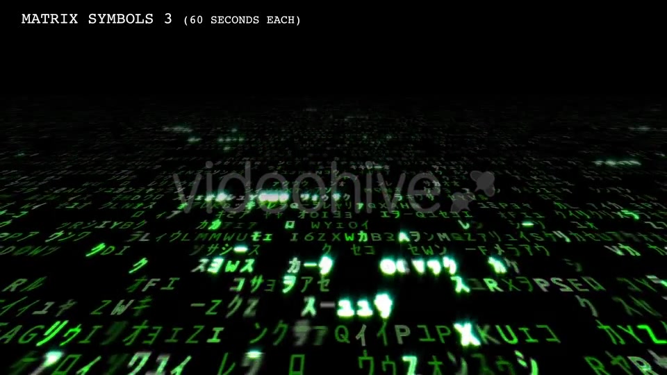 Matrix Symbol and Letters Code Videohive 16730609 Motion Graphics Image 3