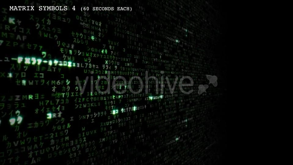 Matrix Symbol and Letters Code Videohive 16730609 Motion Graphics Image 4