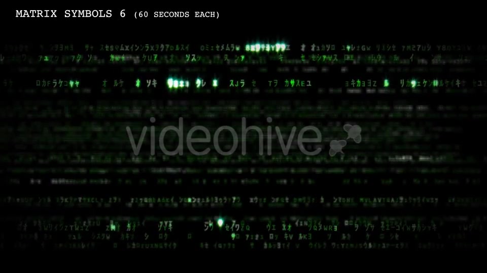 Matrix Symbol and Letters Code Videohive 16730609 Motion Graphics Image 5