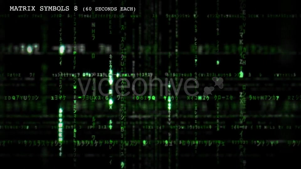 Matrix Symbol and Letters Code Videohive 16730609 Motion Graphics Image 7