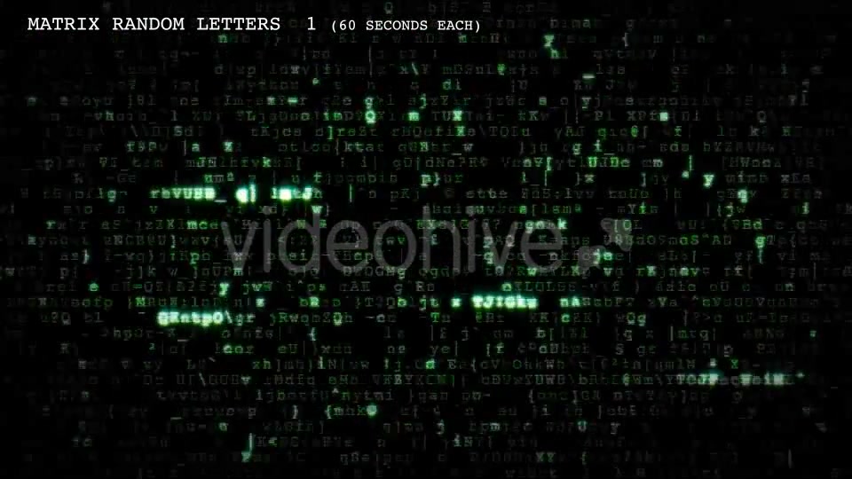Matrix Symbol and Letters Code Videohive 16730609 Motion Graphics Image 8