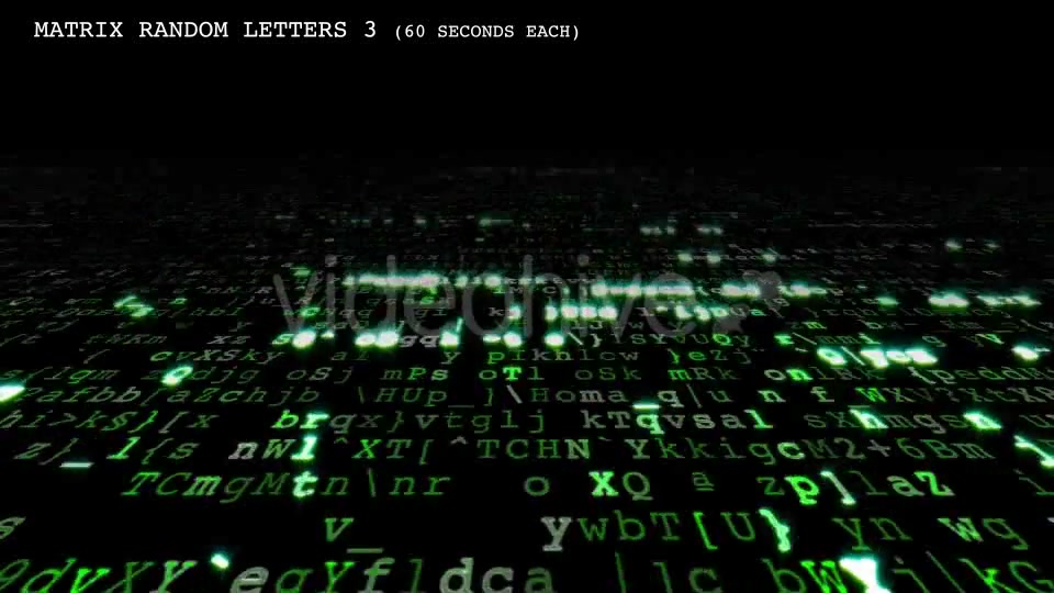 Matrix Symbol and Letters Code Videohive 16730609 Motion Graphics Image 9