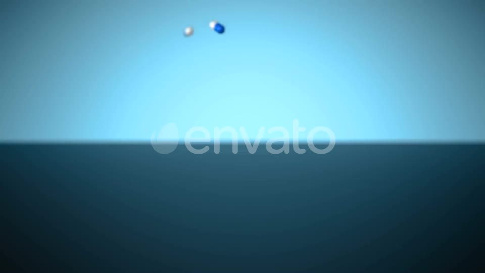 Medicine Pills Falling on Blue Glossy Background Videohive 22364304 Motion Graphics Image 1