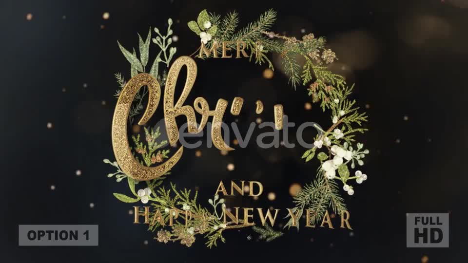 Merry Christmas Glittery Text Animation Videohive 22968485 Motion Graphics Image 1