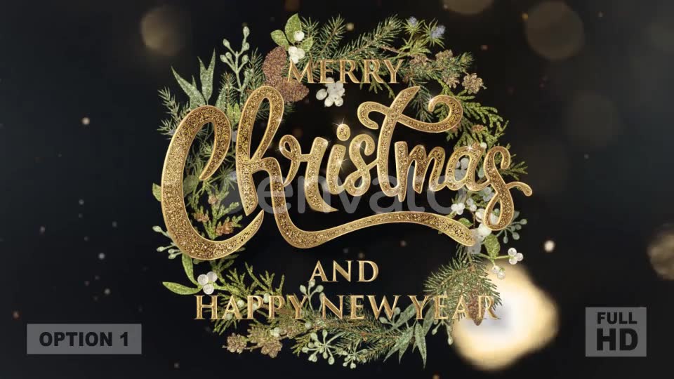Merry Christmas Glittery Text Animation Videohive 22968485 Motion Graphics Image 2