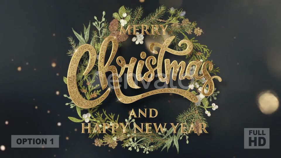 Merry Christmas Glittery Text Animation Videohive 22968485 Motion Graphics Image 3