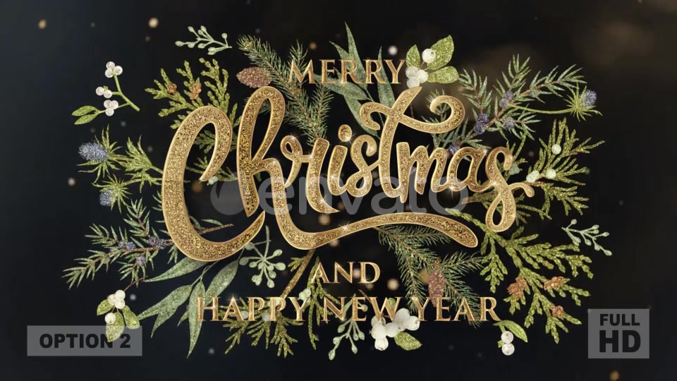 Merry Christmas Glittery Text Animation Videohive 22968485 Motion Graphics Image 6