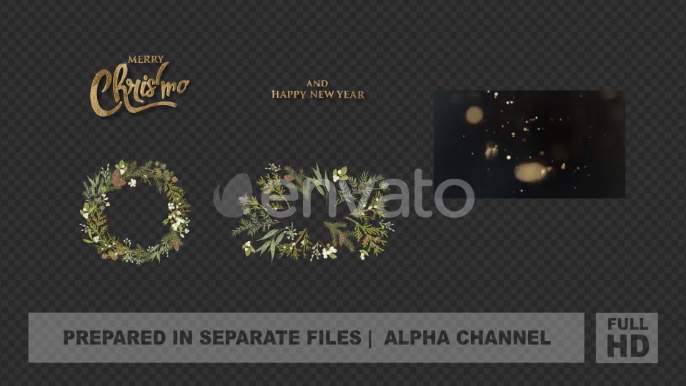 Merry Christmas Glittery Text Animation Videohive 22968485 Motion Graphics Image 8