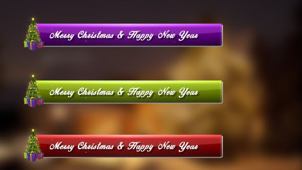Merry Christmas & Happy New Year Lower Third Pack (Pack of 12) - 21012954 Download Videohive