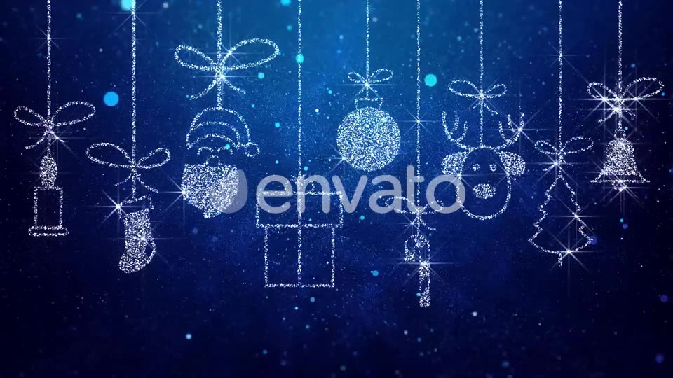Merry Christmas Icons Blue Background Videohive 22997374 Motion Graphics Image 7