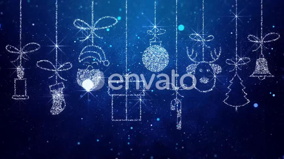 Merry Christmas Icons Blue Background Videohive 22997374 Motion Graphics Image 8