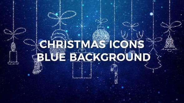 Merry Christmas Icons Blue Background - Download 22997374 Videohive