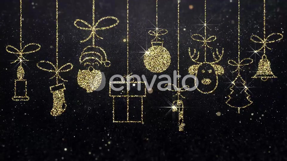 Merry Christmas Icons Gold Background Videohive 23005160 Motion Graphics Image 5