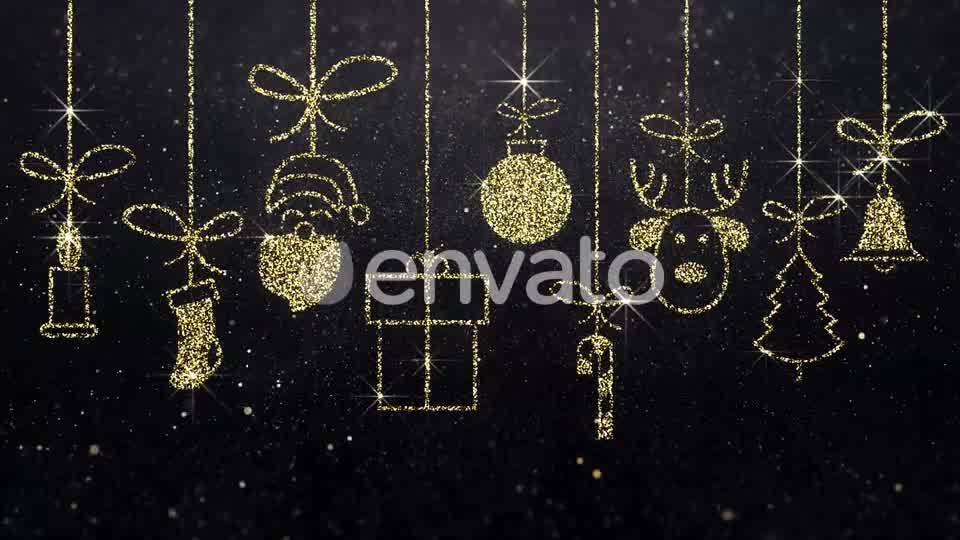 Merry Christmas Icons Gold Background Videohive 23005160 Motion Graphics Image 9