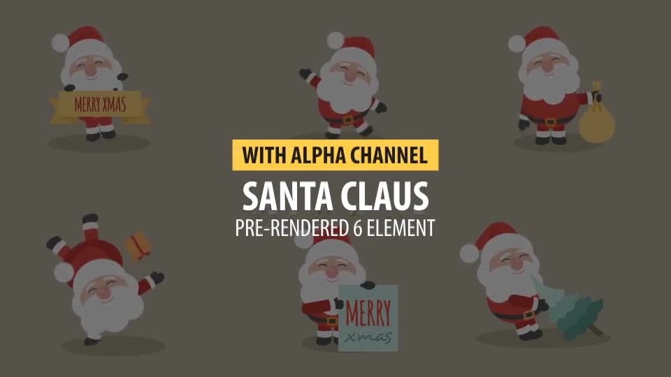 Merry Christmas Santa Claus Animation Pack Videohive 21075230 Motion Graphics Image 1