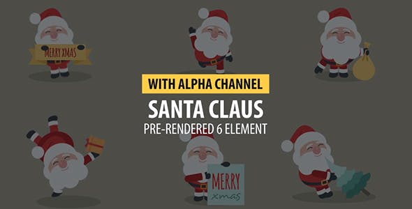 Merry Christmas Santa Claus Animation Pack - Download Videohive 21075230