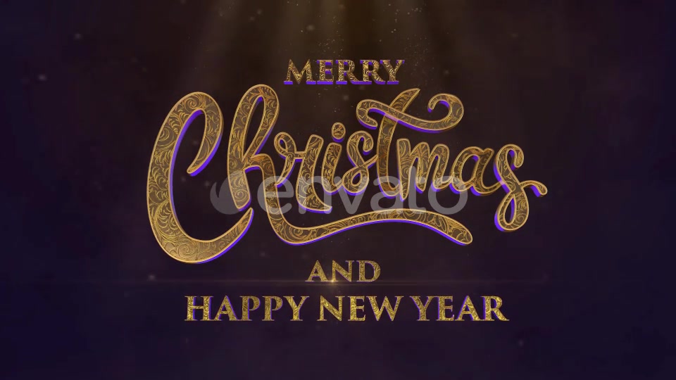 Merry Christmas Text Animation (Golden Sand) Videohive 22948883 Motion Graphics Image 3