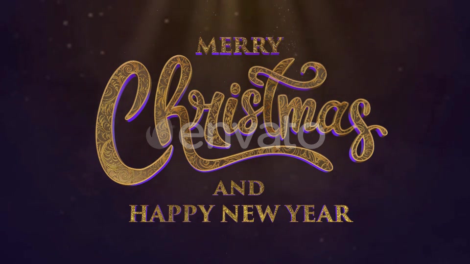 Merry Christmas Text Animation (Golden Sand) Videohive 22948883 Motion Graphics Image 5