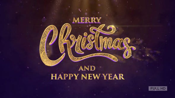 Merry Christmas Text Animation (Golden Sand) - Videohive Download 22948883